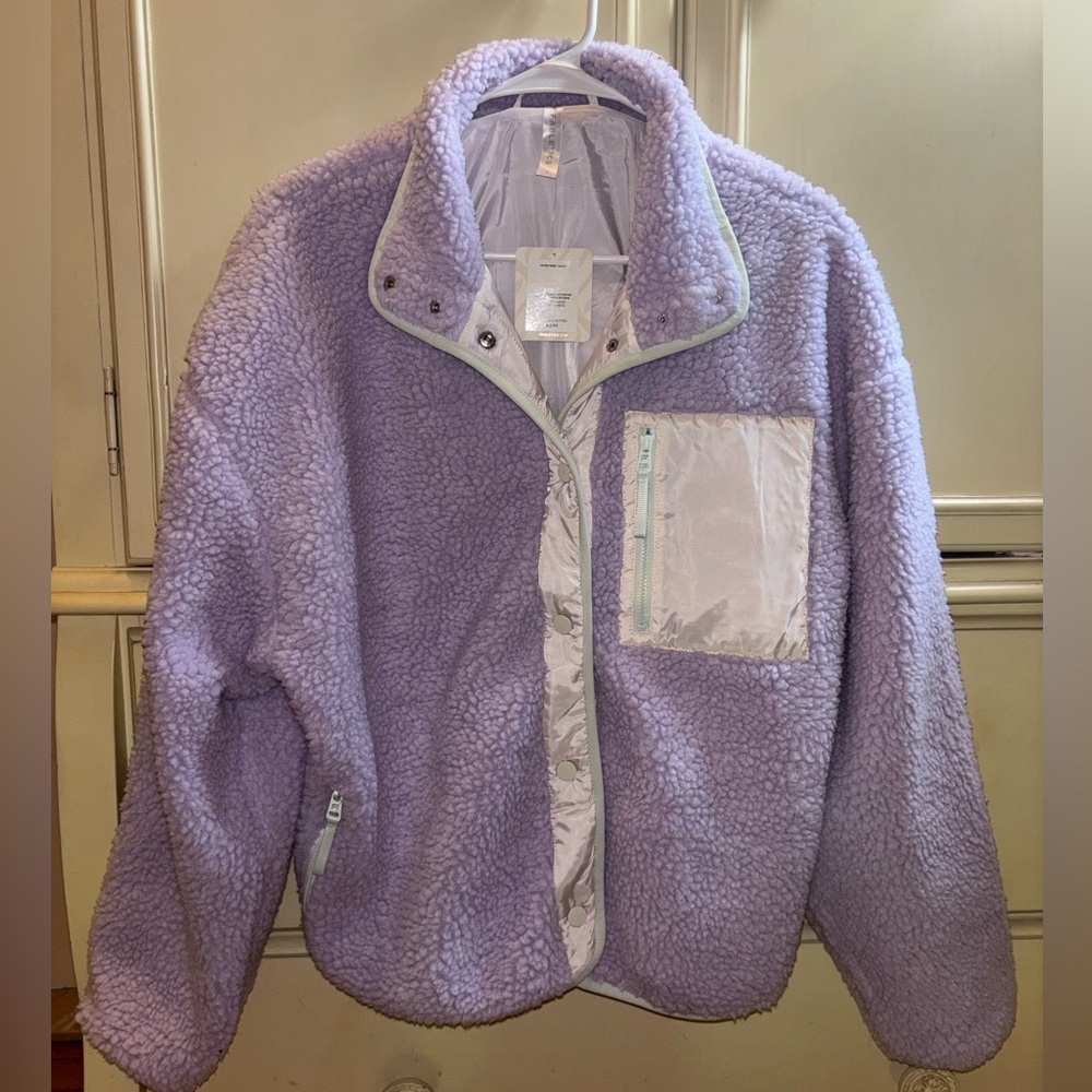 Fabletics Tahoe Teddy Jacked Lilac Lily/Bone